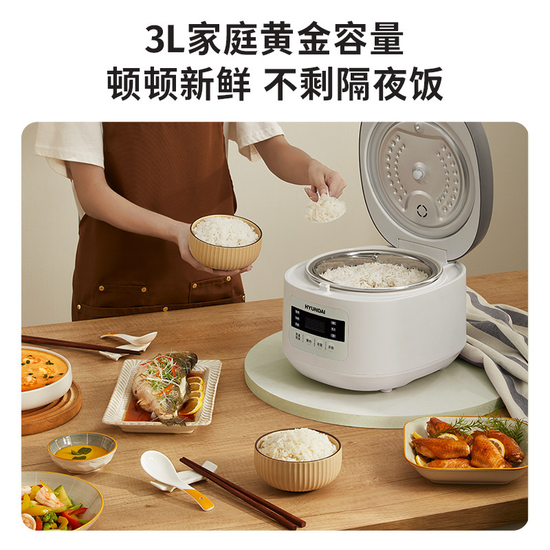 HYUNDAI现代 家用大容量3L电饭煲QC-FB0225A