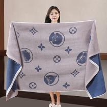 Womens household pure cotton absorbent bath towel special extra-large widened extra-large size 2024 new cotton mens summer