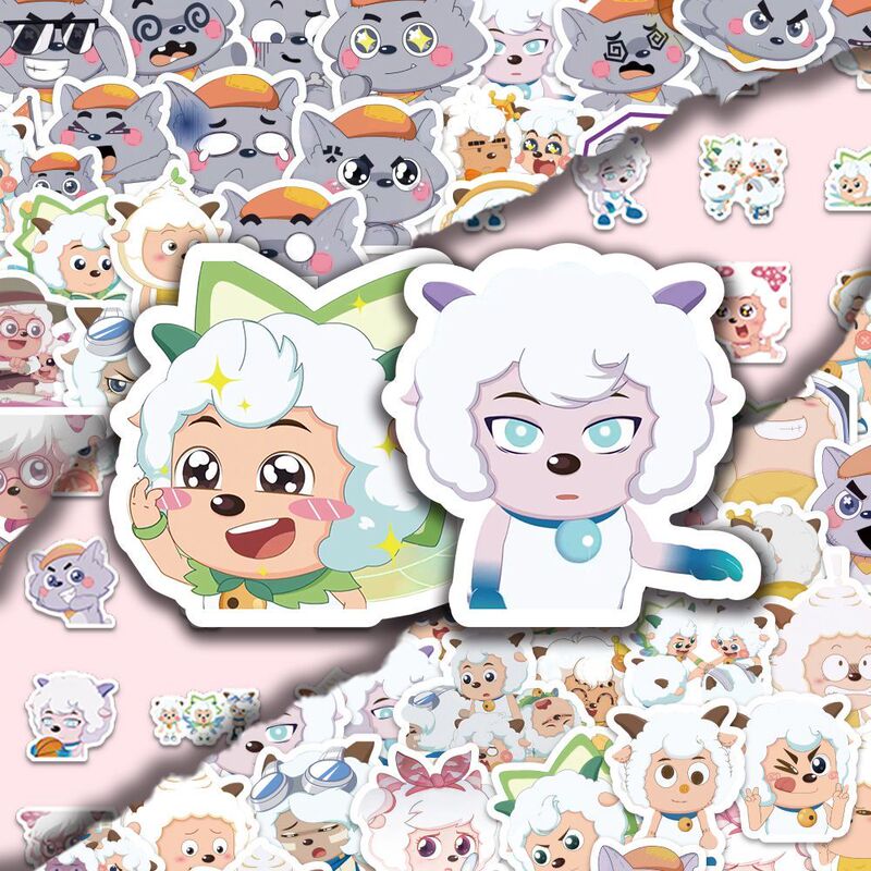 300 Stickers of Cute Cartoon Characters from Pleasant Goat and Big Bad Wolf: Wild New Universe, Including Four Happy Balls