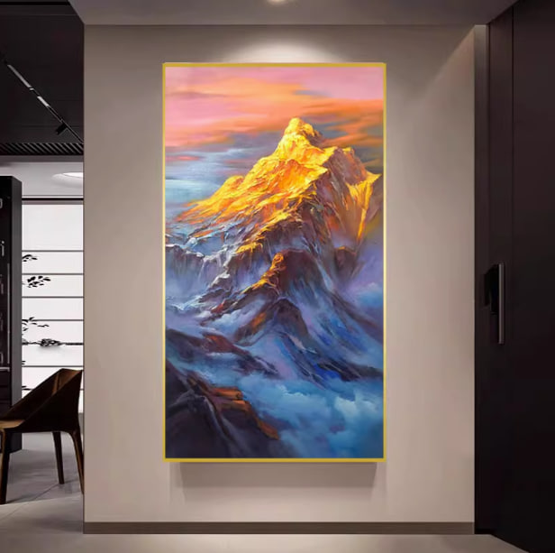 金山画靠山图入户门玄关装饰画:现代轻奢客厅挂画,点亮你的家!-现代装饰画-淘宝好物网