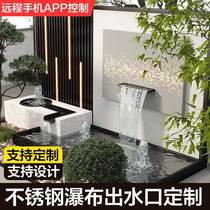 304 thickened stainless steel fish pond black bronze golden waterfall outlet courtyard villa landscaping waterscape curtain wall