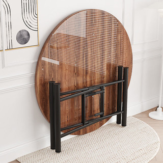 Mesa de comedor plegable de madera maciza para uso doméstico para 10 y 15 personas, mesa f redonda grande para restaurante con plato giratorio, mesa redonda para restaurante y cantina