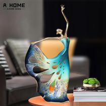 Pure copper dancer dance ornaments ancient style girls living room entrance decorations light luxury high-end handicrafts wedding gifts