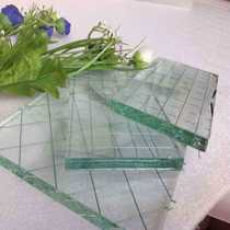 Factory direct supply square clip wire glass tempered wire glass fireproof and explosion-proof art glass steel wire glass