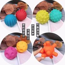 Hand-grabbing ball in stock bagged girl keychain lighting manufacturer creative Huabiao sand hammer safety baby bed bell