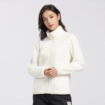 Autumn and winter outdoor double-sided coral velvet fleece jacket for women thickened warm and breathable polar fleece cardigan jacket for women trendy