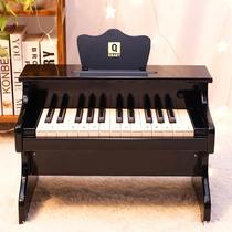 Qiaowa baby wooden small piano can play mini home childrens electronic piano infant wooden toy girl