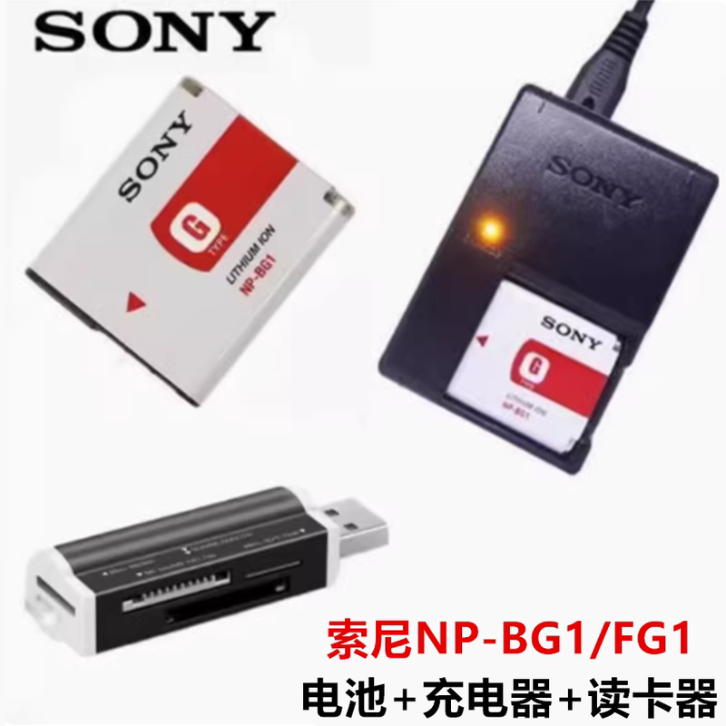 Sony Dsc-T20 T100 N1 N2 W120 W170 Camera Np-Bg1 Battery+Charger+Card Reader Sony Dsc-T20 T100 N1 N2 W120 W170 Camera Np-Bg1 Battery+Charger+Card Reader