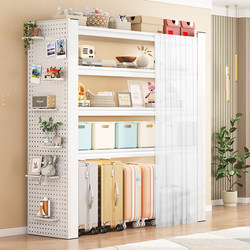 Hole Board Storage Rack For Home Steel Shelf Multi-layer Floor Living Room Balcony Storage Rack Bookshelf Kitchen Storage Rack