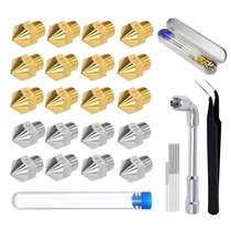 3D printer MK8 nozzle set pointed copper nozzle with engraving stainless steel nozzle matching wrench cleaning needle