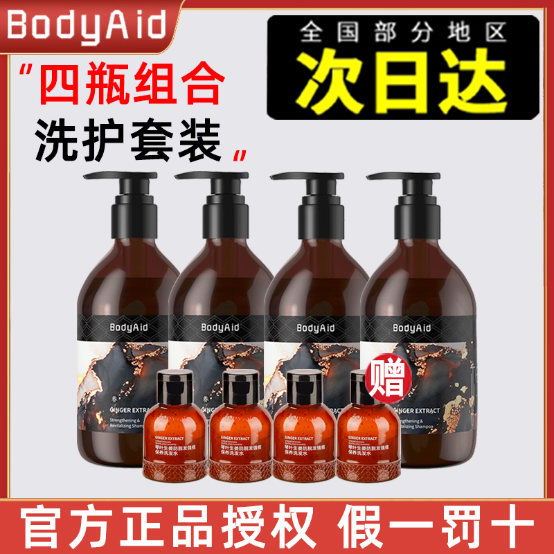 Bodyaid Ginger Moisturizing Platycladus Leaf Anti-Hair Loss Strengthening Shampoo Thin Drop Endorsement Bodyaid official store S