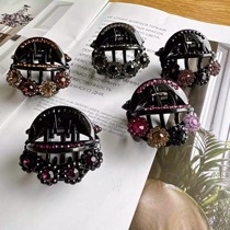 2024 New Wholesale Czech Drill Medium Grip Clip Fashion Boutique Popular Internet Celebrity Original Hair Clip