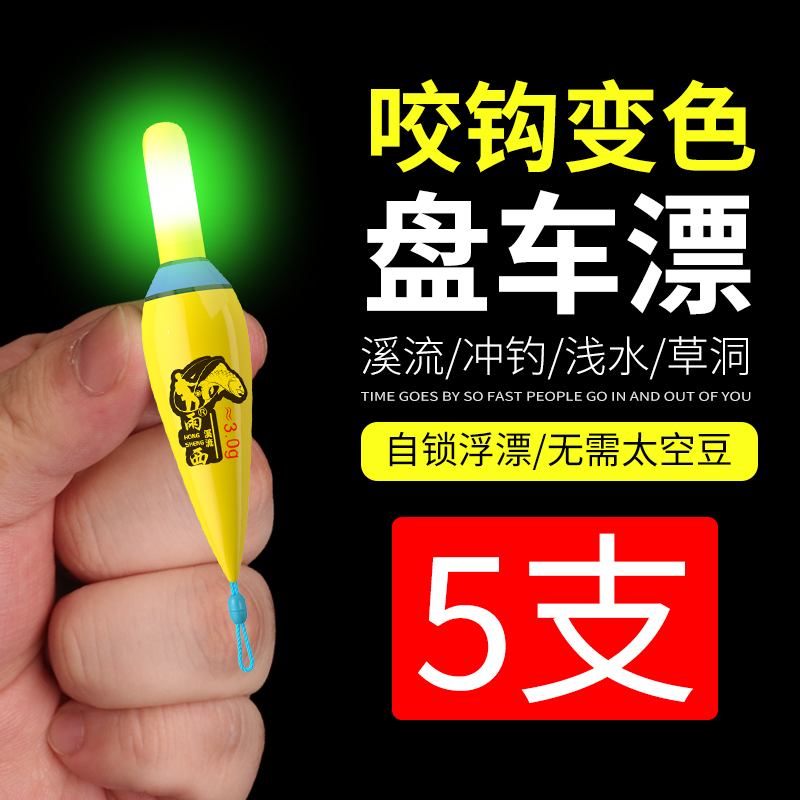 Color-Changing Fishing Float, Float for Stream Fishing, Special Luminous Float for Fast Water, Short Float, Pepper Float