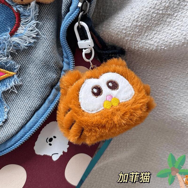 Big Orange Cat Garfield Doll Keychain Cute Pendant ins Cute Bag Pendant Small Gift for Best Friend and Couple