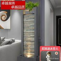 High-end edge flowing water wall decoration indoor ceramic water curtain wall office living room porch landscape floor-to-ceiling large luxury
