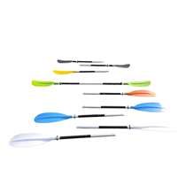 Fishing boat kayak double-ended paddle aluminum alloy paddle water board canoe 4-section combination paddle