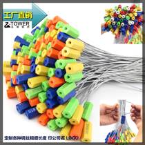 Customized disposable steel wire seal coder printing lead seal container oil tanker anti-theft logistics seal lock