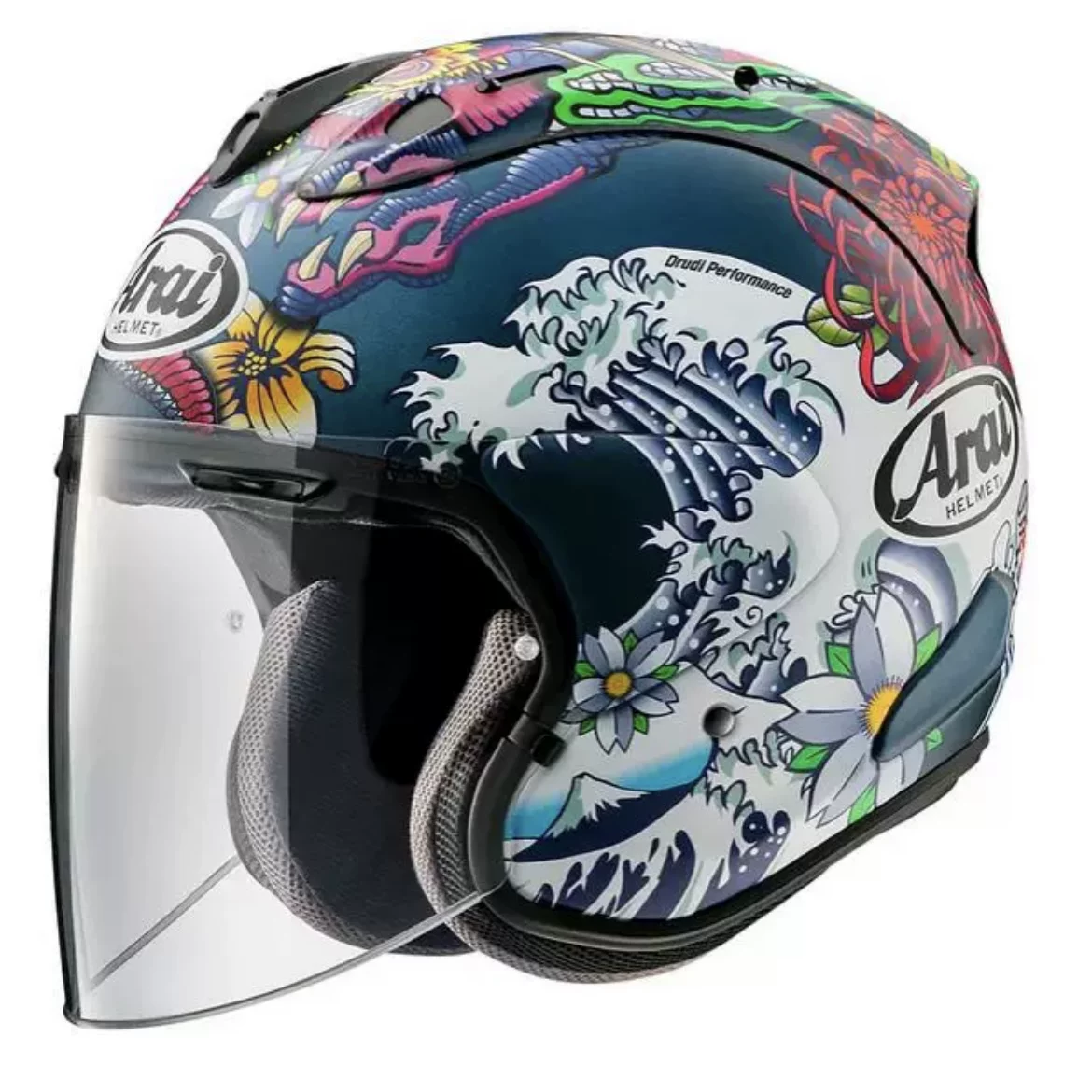 Arai VZ-RAM трехчетвертная мотоциклетная каска Япония Дракон/Большой глаз/ Jin Shi//Zhongshang Guijing SRC полусфера