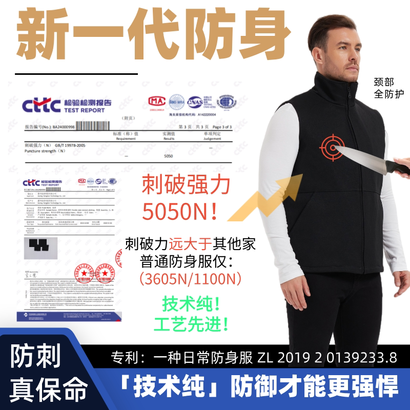 🌟防刺服新升级!立领防割喉,四季内外穿,安全又时尚的防身神器!🛡️-战术背心-淘宝好物网