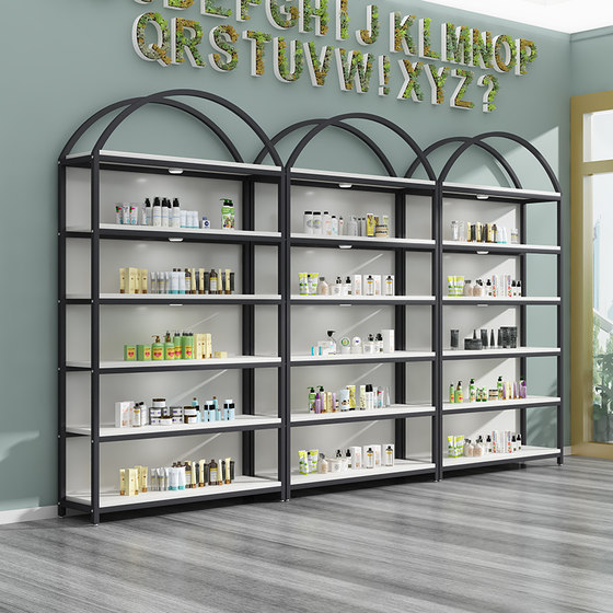 货架展示柜化妆品置物架陈列柜商品展H架陈列架美容护肤产品展示