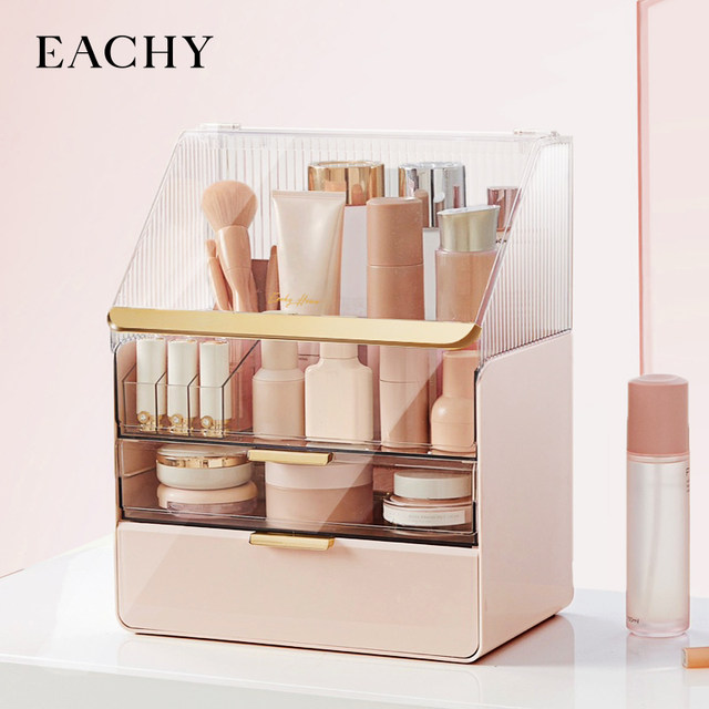 Cosmetic storage box high-quality skin care products lipstick dustproof transparent storage box desktop drawer