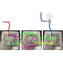 Concealed one-open multi-control mid-way three-control switch triple switch double-connected dual-control household single-open 1-open 86 type
