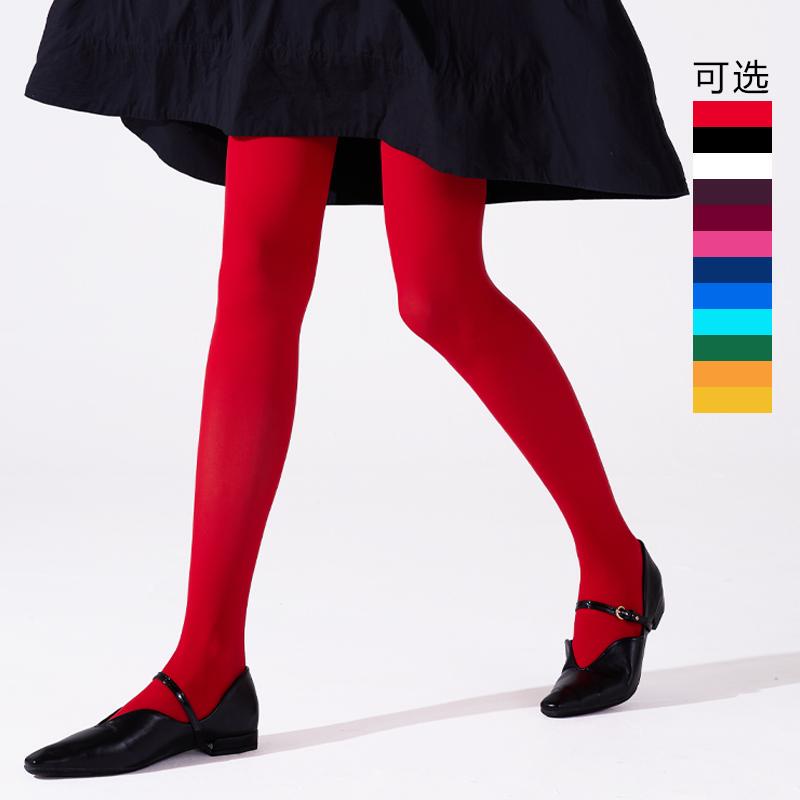 Red Stockings for Women, Spring and Autumn, Zodiac Year Socks, Christmas Colorful Pantyhose, Autumn and Winter Velvet Base Socks, Skin-Beautifying Socks