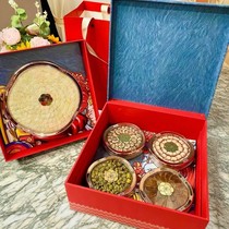Chinese New Year gifts: Northeast Five Treasures Gift Box with Ginseng and American Ginseng Deer Antler Slices and Dendrobium Gift Box with Korean Ginseng