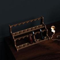 Walnut pipe solid wood pipe holder display rack pipe accessories bracket black seat pipe rack storage base