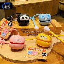 Cartoon decompression merit knocking wooden fish keychain toy emotional stability ornament bag pendant pendant small gift