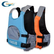 Yonsub Professional Adult Life Jacket Boat Jet Ski Fishing Big Pocket Life Jacket Orange Buoyancy Jacket