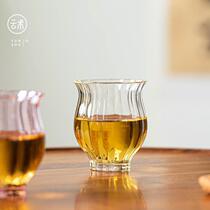 New Yunshu heat-resistant glass narcissus cup flower-shaped tea cup personal tea cup tea drinking master cup single cup tea