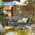 Sofa mây sáng tạo kết hợp vườn ban công mây bàn ghế cafe biệt thự sân vườn ngoài trời mây ghế cà phê bàn ​​cà phê - Bàn ghế ngoài trời / sân bàn ghế cà phê ngoài trời Bàn ghế ngoài trời / sân