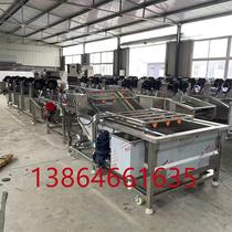 Large bubble cleaning edamame mushroom cleaning and air-drying equipment jujube and peach fruit washing machine vegetable cleaning processing line