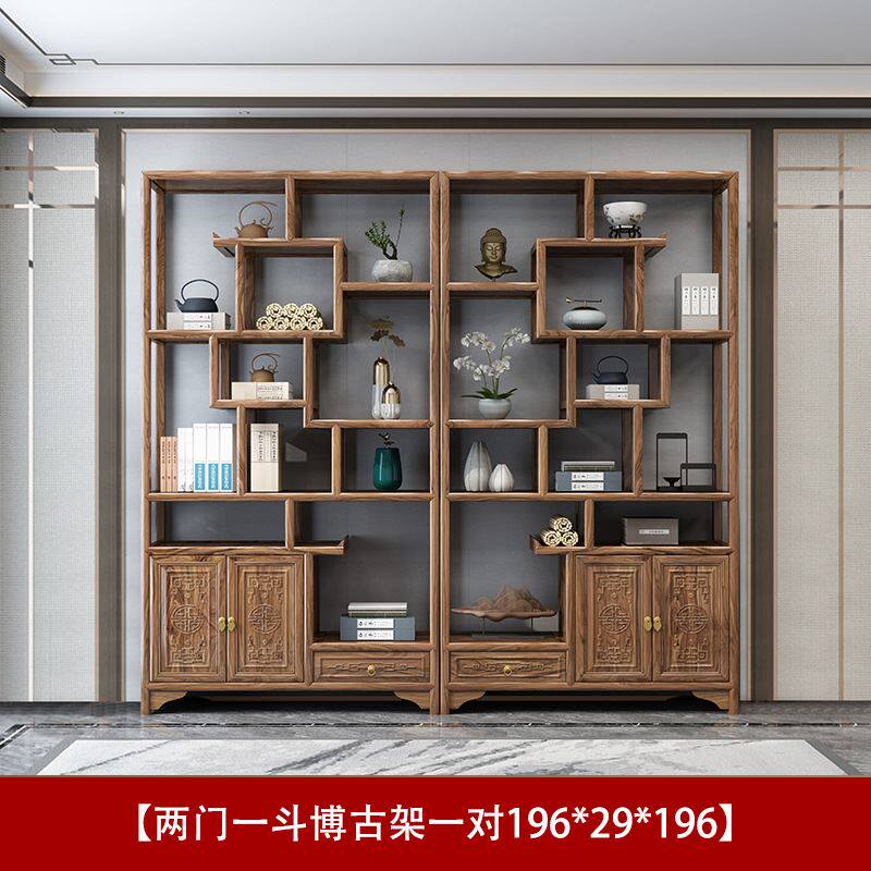 新品博古架实木新中式茶叶架子：古韵新生，家居美学新高度！-云货架-淘宝好物网