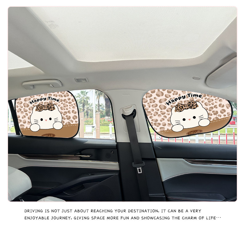 Car Window Sunshade Curtain for Sun Protection and Heat Insulation, Side Car Sunshade, Electrostatic Adsorption Glass Shield, Car-Mounted Baby Privacy Light-Blocking Panel