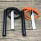 127 Outdoor Stone White Steel Scraper Solid Wilderness Survival Paracord Camping Tool Stick