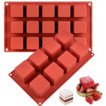 3D Square Silicone Mold Mousse Cake Baking Molds Soap Candl