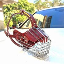 Encrypted dog muzzle horse dog German shepherd golden retriever special muzzle medium and large dog mouth cage anti-biting anti-eating mask
