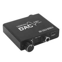 Digital to analog audio converter DAC 192KHz adjustable volume with bass and volume adjustment