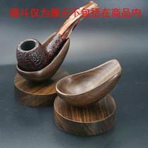 Solid wood pipe holder pipe holder ebony wood base creative single pipe holder