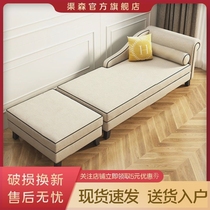 Modern American fabric chaise lounge small apartment sofa chaise lounge bedroom bed hotel bed and breakfast single recliner