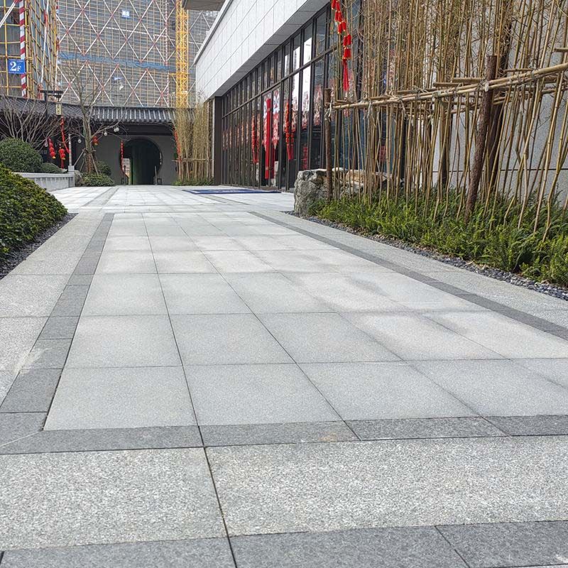 天然花岗岩芝麻黑白灰黄锈石荔枝面火烧板地铺干挂石材路沿平侧石-Taobao
