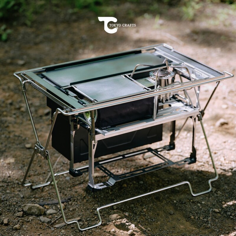 Tokyo Crafts Multifunctional Portable One-Unit Combination Rack Outdoor Camping Folding Table Tokyo Crafts Multifunctional Portable One-Unit Combination Rack Outdoor Camping Folding Table