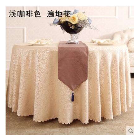 Restaurant Hotel Table Cloth Roundtable Table Roundtable Clothing Round Table Clothing Round Household Simple Modern Coffee Color