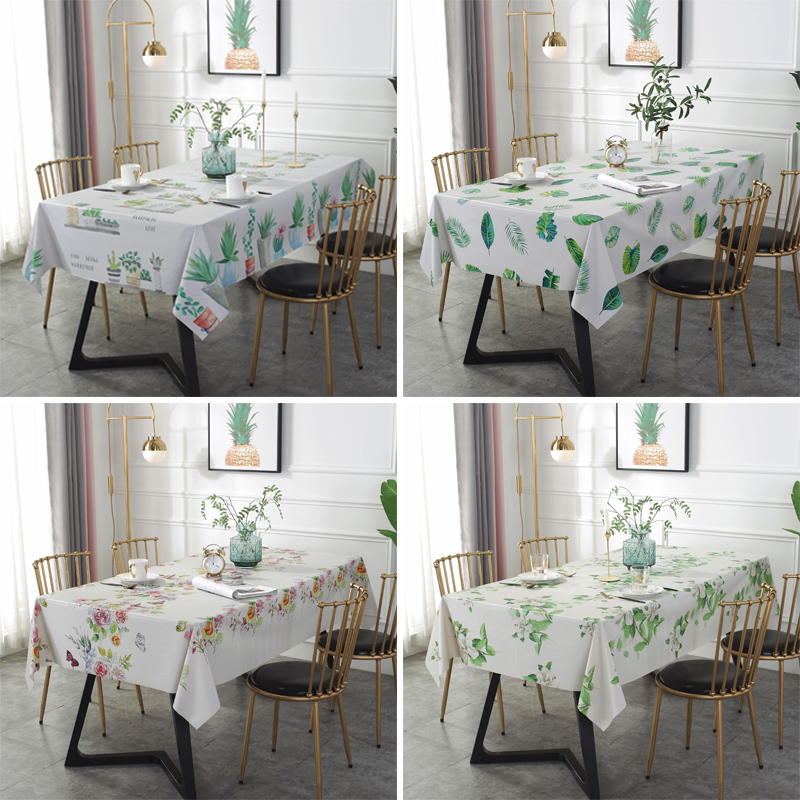 Table cloth waterproof and burn-proof oil-free Nordic tea table cloth desk lins students plastic pvc rectangle