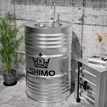 Industrial style washbasin retro iron oil barrel creative bathroom washstand toilet personalized washbasin wash basin