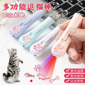 Cross-border pet toys laser cat amusing pen cat toy multifunctional usb infrared cat laser pen cat amusing stick
