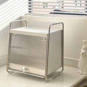 28n cup storage rack dustproof cup holder multi-function cosmetic pull storage box kitchen desktop water cup