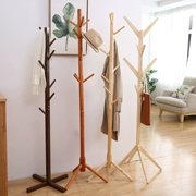 Đơn giản đơn giản áo khoác gỗ giá treo sàn phòng ngủ đơn giản quần áo kệ nhà đơn giản hiện đại dọc phòng khách - Kệ